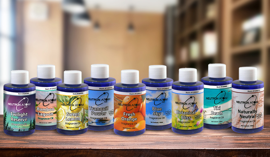Atom Air Fragrance bottles